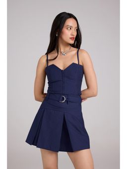 Qua - Blue Tailored Top