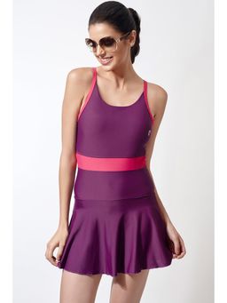 Zivame - Aqua Cross Back Swimdress With Removable Cups (Small)
