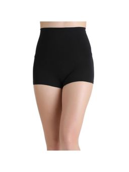 Zivame - Everyday Shaping Cotton Midwaist Seamless Boyshort Panty - Black (2XL)