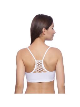 Zivame - Made To Layer Double Layered Pretty Back Bralette - White (L)