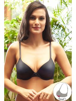 Zivame - Priority Wired Graduated Cups Gentle Lift Push Up Bra - Black