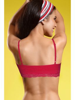 Zivame - Perfect Support Delicate Lace Slip On Bra - Cerise Pink