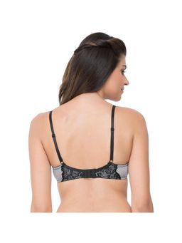 Zivame - Cuppa Contrast Geometric Printed Moderate Pushup Bra - Cream