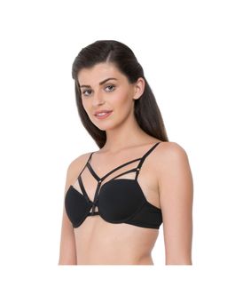 Zivame - Cage Neck Gentle Smooth Pushup Bra - Black