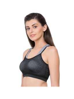 Zivame - Made To Layer Mesh Front Racerback Bralette - Grey