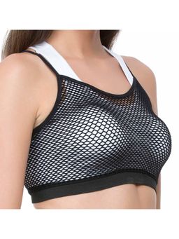Zivame - Made To Layer Mesh Front Racerback Bralette - White
