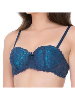 Zivame - Cuppa Contrast Explosive Pushup Balconette Neckline Bra - Navy