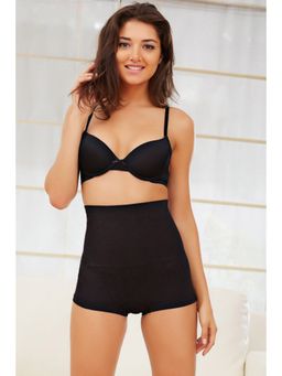 Zivame - Everyday Shaping Cotton Midwaist Seamless Boyshort Panty - Black