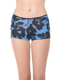 Zivame - Super Soft Mid Waist Boyshort Panty - Midnight Floral