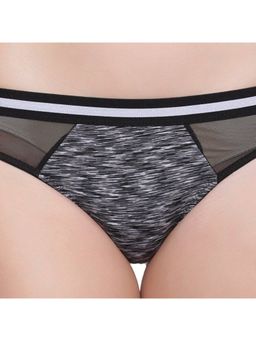 Zivame - Abstract Print Low Waist Thong Panty-Grey