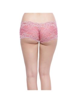 Zivame - Super Soft Lace Kissed Boy-Short Brief-Pink 1