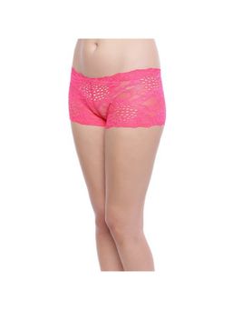 Zivame - Super Soft Lace Kissed Boy-Short Brief-Pink 2