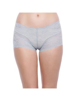 Zivame - Super Soft Lace Kissed Boy-Short Brief- Light Blue