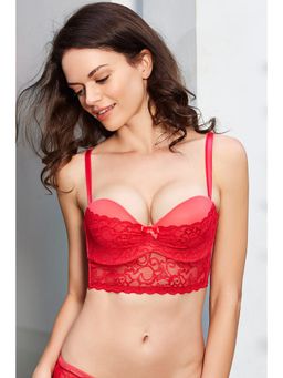Zivame - Lace Embrace Strapless Long Line Push Up Bra