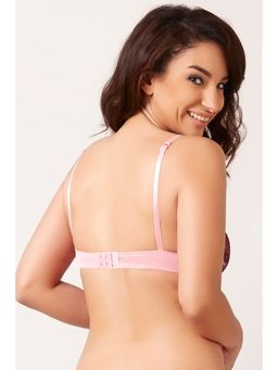 Zivame - Cuppa Contrast Moderate Pushup Bra-Pink