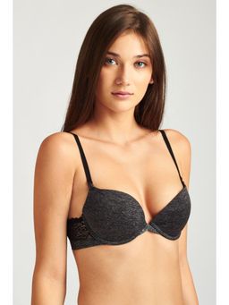 Zivame - Laser Wings Smooth Lace Gentle Lift Pushup Bra-Blue