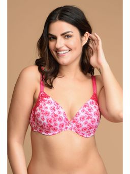 Zivame - Beetroot Purple Classic Floral Print Padded Wired Bra (A-E)