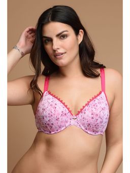 Zivame - Beetroot Purple Floral Print Padded Wired Bra (A-E)