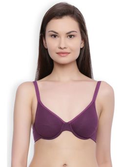 Zivame - Rosaline all day comfort non-padded t-shirt bra-Purple