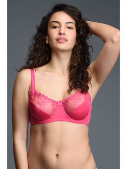 Zivame - Goddess Non Stretch Wired Balconette Bra-Pink