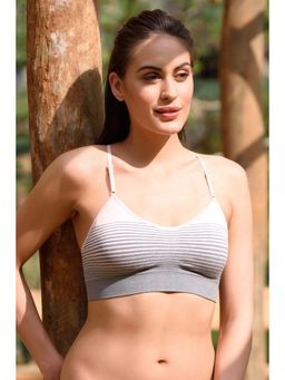 Zivame - Made To Layer Double Layered Racerback Bralette with Removable Pads- Peach