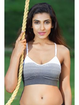 Zivame - Made To Layer Double Layered Racerback Bralette with Removable Pads- White