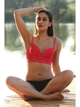 Zivame - Longline Balconette Bra- Coral
