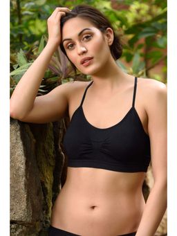 Zivame - Seamless Non Padded Bralette- Black