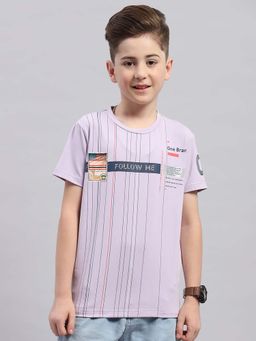 Monte Carlo - Lavender Printed Regular Fit T-Shirt