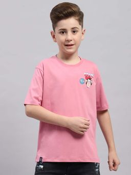 Monte Carlo - Pink Printed Regular Fit T-Shirt