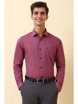 Allen Solly - Men Pink Solid Full Sleeves Formal Shirt