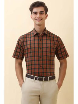 Allen Solly - Men Multi-Color Check Half Sleeves Shirt