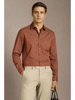 Louis Philippe - Men Rust Print Full Sleeves Formal Shirt