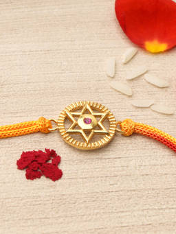 GIVA - Sterling Silver Golden Star Rakhi