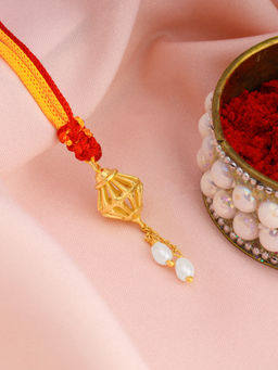 GIVA - Sterling Silver Golden Special Moments Lumba Rakhi