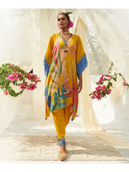 Basil Leaf - Yellow Kurta with Pant and Inner (Set of 3)