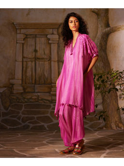 Basil Leaf - Fuchsia Pink Kurta with Palazzo (Set of 2)