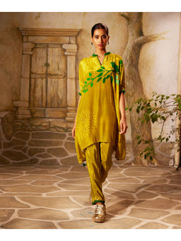 Basil Leaf - Yellow Kurta with Pant (Set of 2)