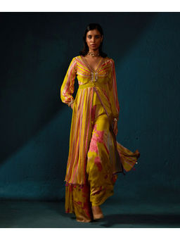 Basil Leaf - Yellow Kurta with Palazzo (Set of 2)