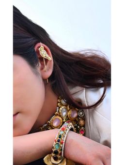AMAARA JEWELS - Parinda Bugadi Style Real Moissanite Crafted Bird Earcuff