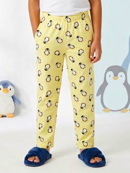KiddoPanti - Cotton Knit Penguin All Over Printed Cotton Pajama
