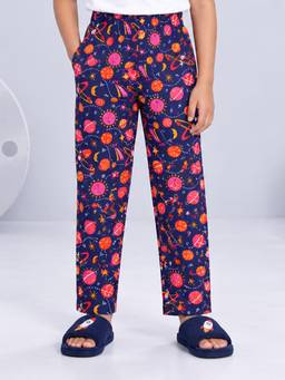 KiddoPanti - Cotton Knit Galaxy Planet All Over Printed Cotton Pajama