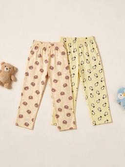 KiddoPanti - Cotton Knit All Over Printed Pajama (Pack Of 2)