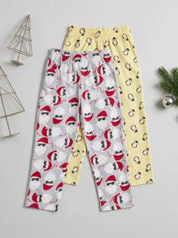 KiddoPanti - Cotton Knit All Over Printed Pajama (Pack Of 2)