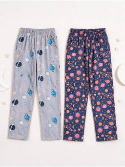 KiddoPanti - Cotton Knit All Over Printed Pajama (Pack Of 2)
