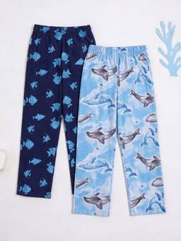 KiddoPanti - Cotton Knit All Over Printed Pajama (Pack Of 2)