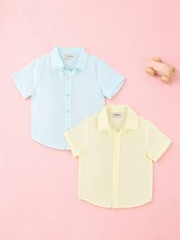 Kidbea - Linen Blend Shirt (Pack Of 2)