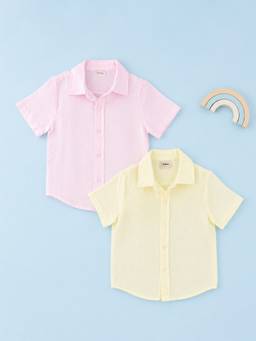 Kidbea - Linen Blend Shirt (Pack Of 2)