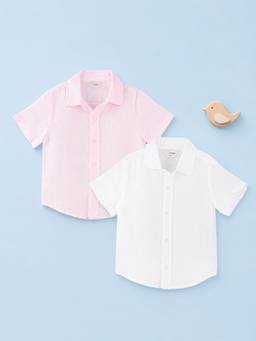 Kidbea - Linen Blend Shirt (Pack Of 2)