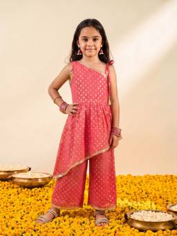 Nautinati - Regular Fit Foil Print Kurta With Palazzo
